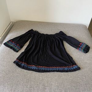 Off The Shoulder Black Top